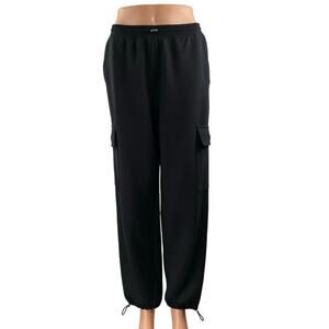 NEW YPB Your Personal Best Black NeoKnit High Rise Cargo Jogger Sweat Pants S